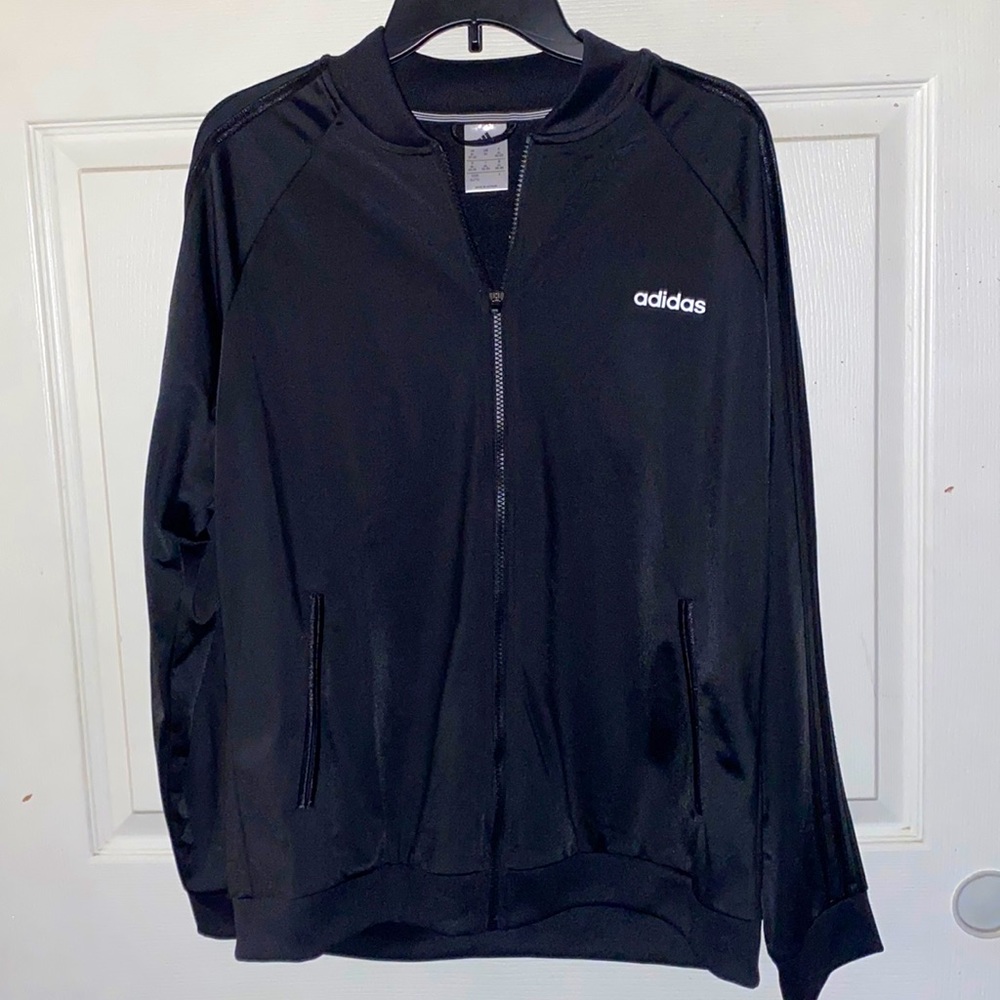 *Like New* Black Adidas Light Track Jacket Size XL 100% Polyester